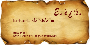 Erhart Ádám névjegykártya